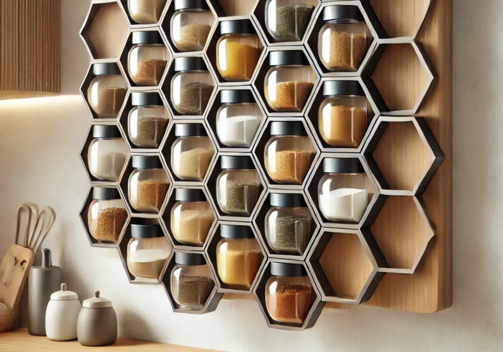 Organizador de Especias Hexagonal Moderno