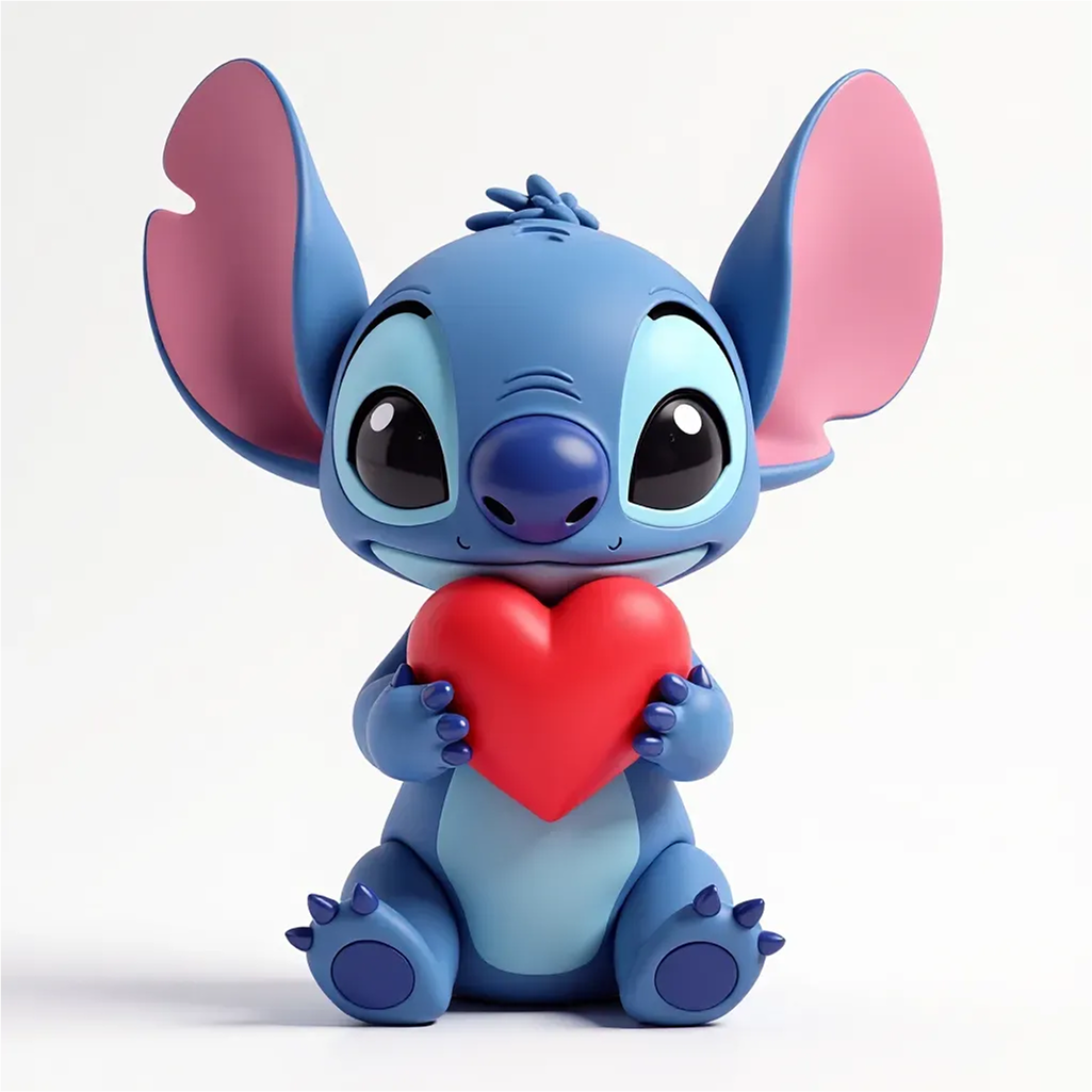 Stitch Enamorado - Figura Estilo Funko para San Valentín